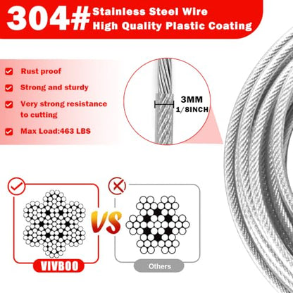 1/8" Stainless Steel Security Cable Luggage Lock, Double Loop, 2Pack - color: Gray, size: 4ft (2Pack)
