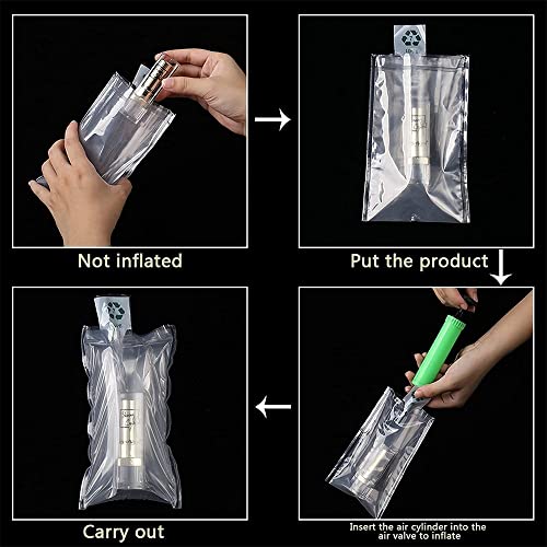 Miupoo Packaging Air Bags,Clear Plastic Inflatable Air Packaging Protector Bag with Free Pump Cushion,Air Inflatable Cushion Blocking Packaging Bag,10x12 Inches,50 Pieces - size: 10x12 Inches