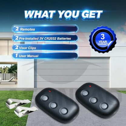2-Pack MCT-3 Megacode Linear Garage Door Opener Remote LD033 LD050 LS050 - size: 2Pak Remote
