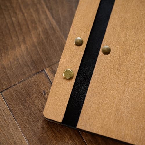 Inko Horeca -Wooden Menu Holder – 11.8 x 9 Inches – Hard Folding Menu Cover for Restaurants, Cafes, and Bars (Oak)
