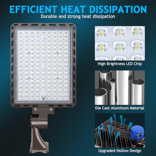 LED Parking Lot Light Dusk to Dawn Photocell 52500LM 5000K 3Pack - size: 350W/Wall Mount/3PC
