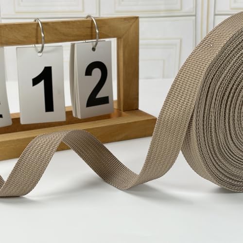 3/4 Inch Khaki Polypropylene Webbing Straps 15Yds for Sewing - color: Khaki, size: 15