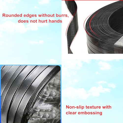 Packaging Strapping Banding 1000ft x5/8’’x 0.035" PET Strapping Roll 1500lb Heavy Duty Industrial Strength Rust-Resistant Plasitc Polyester Pallet Strapping & 100 Buckles Black - color: Black