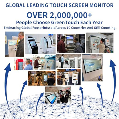 GreenTouch 18.5 Industrial Touch Monitor Open Frame, HDMI/VGA/DVI Interface, Muliti Touch Capacitive Touch Screen Technology - size: 18.5 IN