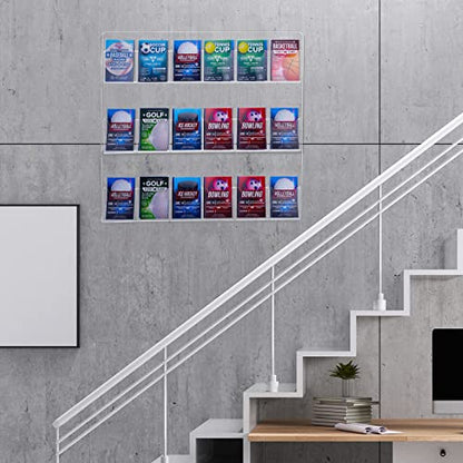 Eersida 18 Pockets Acrylic Brochure Pamphlet Holder Brochure Display Stand
