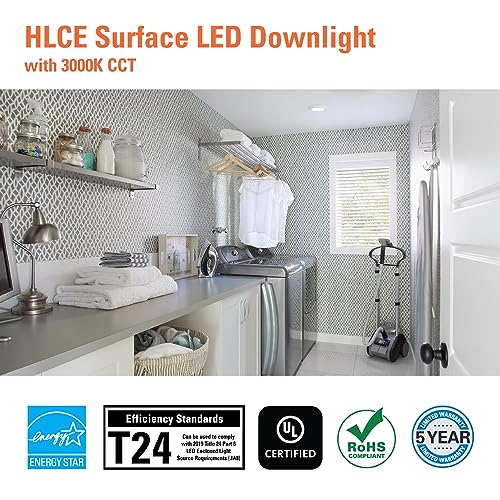 HALO HLCE 18-Pack 6 in LED Disk Ceiling Light 3000K 940lm 90 CRI Dimmable - size: 6 inch, 18-Pack