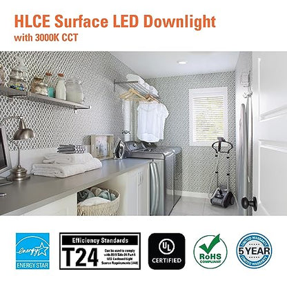 HALO HLCE 18-Pack 6 in LED Disk Ceiling Light 3000K 940lm 90 CRI Dimmable - size: 6 inch, 18-Pack