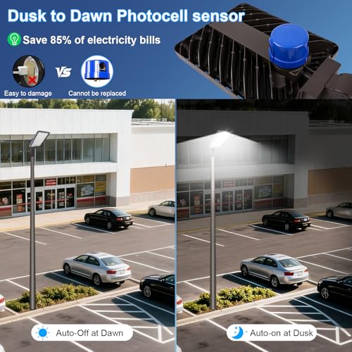 240W Parking Lot Light 36000LM 5000K Dusk to Dawn Pole Mount 4Pack - size: 240W/5000K/4Pack
