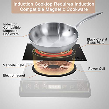 Duxtop 1800W Portable Induction Cooktop Countertop Burner, Gold 9120MC - color: Gold