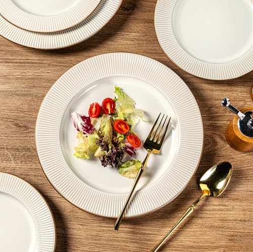 GBHOME Ceramic Dinnerware Sets of 6,18 pcs Plates and Bowls Sets Dishes - color: Off-White, size: Service for 6 (18 pcs)