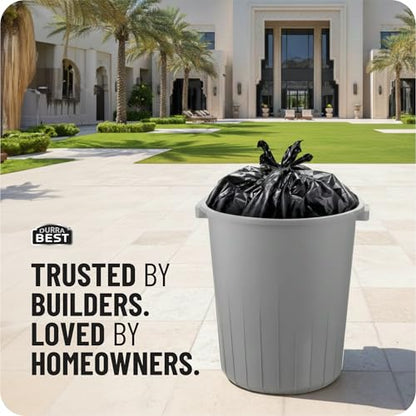 MAAXForce 55 Gallon Contractor Trash Bags with Flap Ties | 2 Mil Heavy-Duty Black Garbage Bags | Leak-Proof & Puncture-Resistant | Made in USA | 36" x 56" Large Construction & Yard Bags (40-Count) - style: Flap Tie