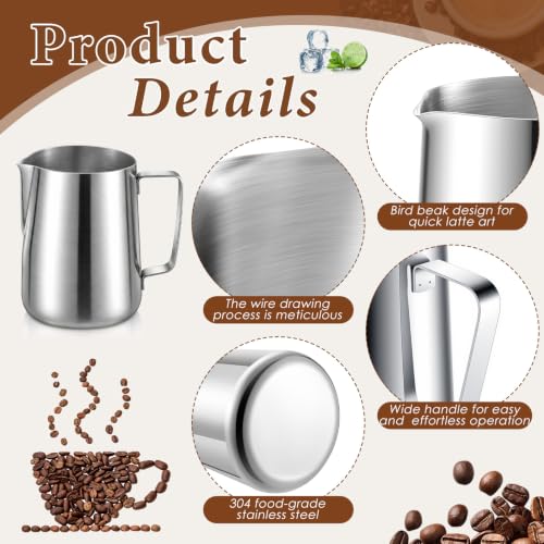 Stainless Steel Pitcher 67 oz / 2 L Beverage & Water Pitcher with Handle and Pour Spout Heavy Duty Metal 8 Cup Milk Frothing Jug for Iced Tea Coffee Milk Juice Restaurant and Home Use - size: 67.6 Ounces