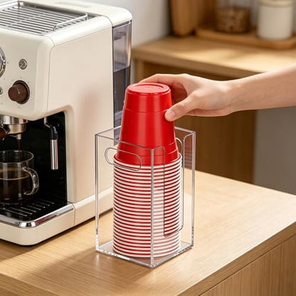 Cup Dispenser, Wall Mount Cup Holder Fits Cups Up to 14 oz - color: Medium