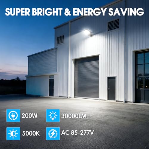 200W LED Parking Lot Light Trunnion Mount 30000LM 5000K 3Pack - size: 200W/Trunnion/3PC