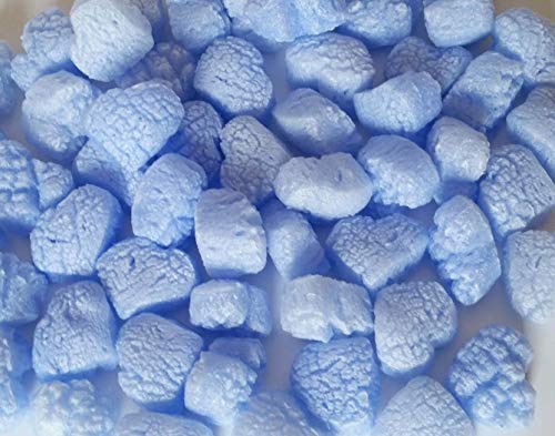 Bubblefast! Brand FunPak Plant Based Biodegradable Packing Peanuts, 1.5 cu ft Bag, Compostable (Blue Hearts) - color: Blue Hearts