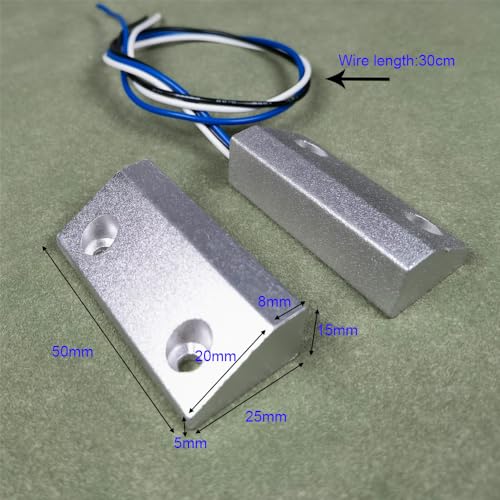 Gebildet Rolling Door Contact Magnetic Reed Switch Alarm with 3 Wires for N.O./N.C. Applications MC-56 - color: Silver-E1285T