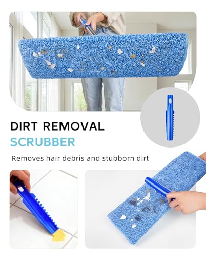 MR.SIGA Professional Microfiber Mop for Hardwood, Laminate Floor Cleaning - color: Blue