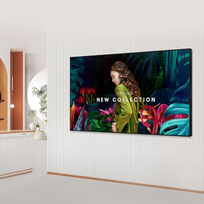 Samsung 65" Commercial UHD Signage, 28.5mm Depth, Dynamic Crystal Color, Quantum Processor Lite 4K, Ultra Slim, Home UI, Centered VESA Holes, 3-Year Warranty, LH65QBCEBGCXGO - size: 65-inch