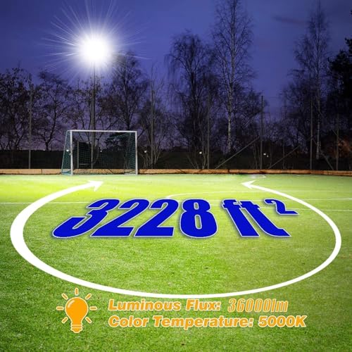 Juyace 240W LED Stadium Flood Light with Photocell for Parking Lot Building - size: 240W-1pack-With Photocell