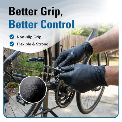 SWIFTLITE Nitrile Gloves Disposable Latex Free 4 Mil, Black - size: Small