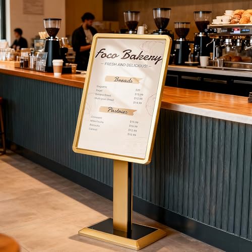 lesolar Adjustable Floor Standing Sign Holder Display, 21" x 29"Menu Stand
