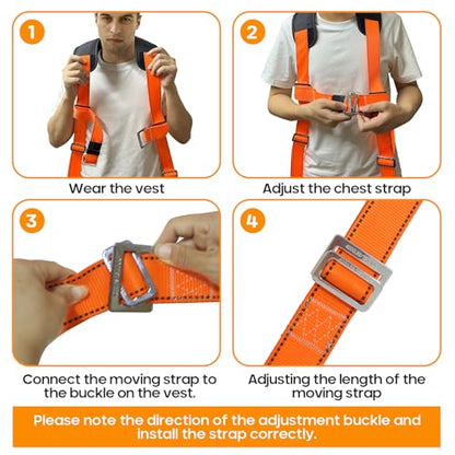 Moving Straps,2-Person Lifting & Moving System,Furniture Lifting Straps with Chest Buckle for Furniture,Mattresses,Appliances,Heavy Objects up to 1000lbs - style: 2-Person Lifting & Moving System