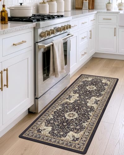 DEXI Kitchen Floor Mats Cushioned Anti Fatigue Runner Rug 23x86 Black - color: Black, size: 87"L x 24"W x 0.4"Th