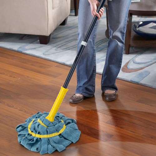 Self-Wringing Twist Mop for Floor Cleaning, Microfiber Cloth Floor mop, 57" - color: Microfiber Cloth (1 Handle & 1 Mop Head)
