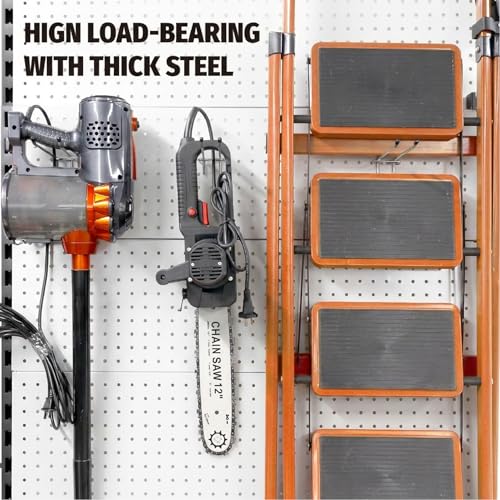 HUHOLE 10 Pack 6 Inch Double Arm Pegboard Hooks for 1/4" Peg Board - color: Silver, size: 6 Inch