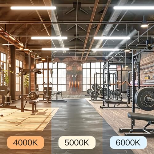 JTT 4Pack 4FT LED Vapor Tight Light Fixture 60W/50W/40W Options 0-10V - size: 4FT (4-Pack)-New