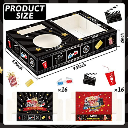 OBUSATT 32Pcs Movie Party Supplies Movie Night Snack Trays - style: Movie Night