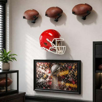 Metal Football Helmet Wall Mount Display Hanger Holder for Full Mini Helmet