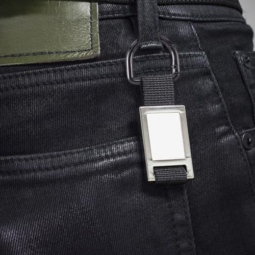 HINZIC D Ring Spring Key Hooks Keyring Clip Buckles Clasp Clamps for Belt Backpacks Handbag Purse Strap - color: 9pcs Black