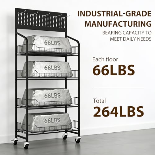 4 Tier Retail Display Rack, Snack Candy Display Shelves 55*23.8*10.5