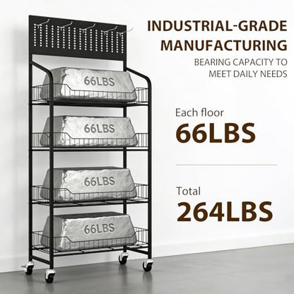 4 Tier Retail Display Rack, Snack Candy Display Shelves 55*23.8*10.5