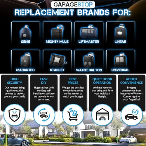 1x for Marantec M3-2312 315 MHz Garage Door Opener Remote Replacement - color: Black