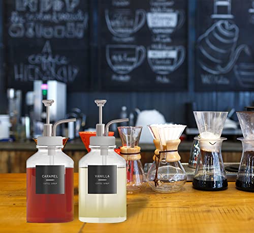 Neatsure 89 Coffee Syrup Labels for Coffee Bar Accessories, Minimalist Preprinted Coffee Stickers for Coffee Station, Essentials for Syrup Bottle & Dispenser Organization - style: Coffee Syrup Labels