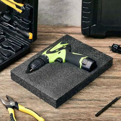 Hoolerry 2 Pcs Polyethylene Foam Block, 12" X 8" X 2", Black - size: 12" X 8" X 2"