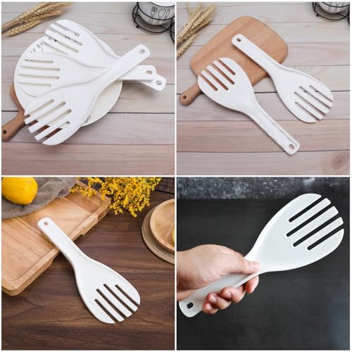 2 Pack Large Rice Paddle Non-Stick 10'' Serving Rice Spoon Rice Scooper Rice Spatula Salad Servers Salad Tongs for Commercial Rice Cooker Warmer Large Capacity Rice Maker Pot Restaurant Canteen