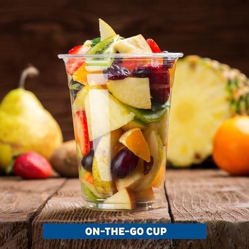 Freshware 12 oz Clear Disposable Plastic Cups, 100 Pack Clear Plastic Cups Tumblers, Heavy-duty Party Glasses, Disposable Cup for Thanksgiving, Halloween, Christmas Party - size: 12 oz. [100-PK]