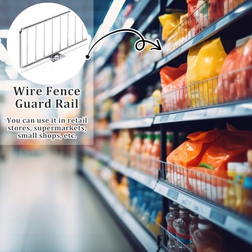 Yaocom 10 Pcs Gondola Shelf Fence 36x3'' Retail Front Wire Guard, Metal - color: Grey, size: 36" X 3"