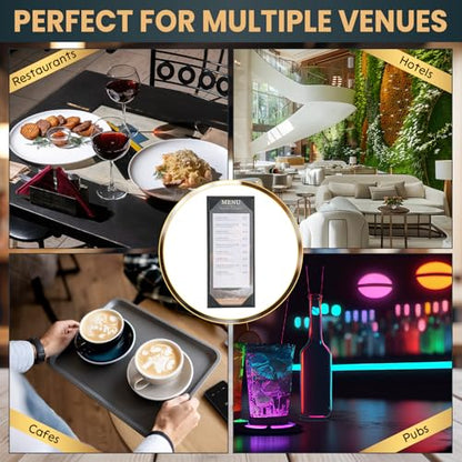 12 Pack 1 View Menu Holder Menu Covers 4.25" x 11" - size: 1 View