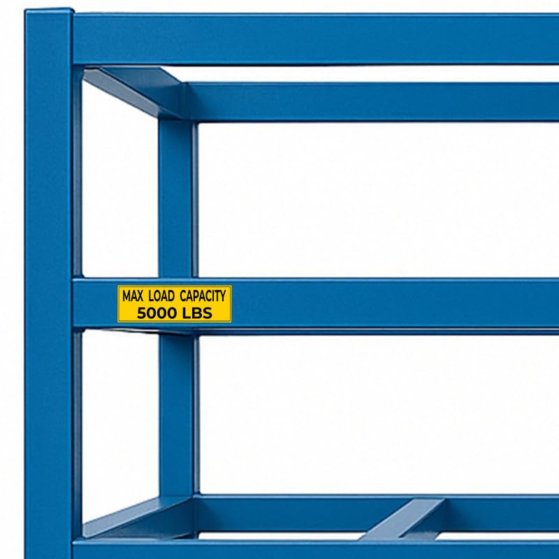 3Pcs(6"x2") - MAX LOAD CAPACITY 5000 LBS Sign - MAX LOAD CAPACITY 5000 LBS Sticker - Waterproof & UV-resistant