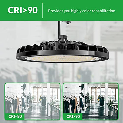 200W UFO LED High Bay Light 28000 LM 5000K w/US Plug 5ft Cable, Non-Dim - size: 200W 1PCS - Non Dim