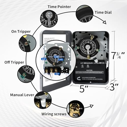 T101M Mechanical Timer Switch120V AC 2HP 40A SPST Electromechanical Timers - style: T101M