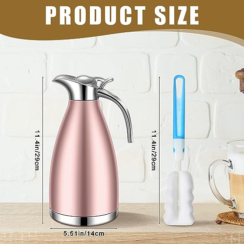 Uiifan 2 Pcs 68oz Thermal Coffee Carafe, Rose Gold - color: Rose Gold