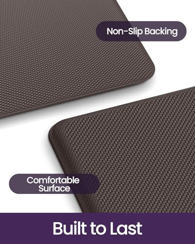 DEXI Anti Fatigue Kitchen Floor Mat Cushioned Standing Runner 39x20, Brown - color: Brown, size: 39"L x 20"W x 0.7"Th