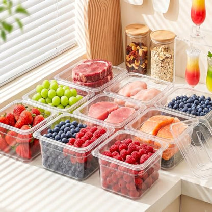 APREUTY 6-Pack 1/6 Size 4''Deep NSF Polycarbonate Food Pans with Lid, Clear - size: 1/6 Size 4'' Deep