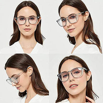 Alsenor Safety Glasses Anti Fog Goggles Protective Eyewear Blue Light Blocking Anti Dust UV Protection Glasses For Men Women (2 Pack (Blue + Grey)) - color: 2 Pack (Blue + Grey)
