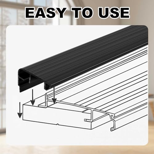 4 Pcs 36" L Fixed Vinyl Sill Threshold Cap 1-5/32 Inches High, Black - color: Black, size: 1-5/32,36 Inch